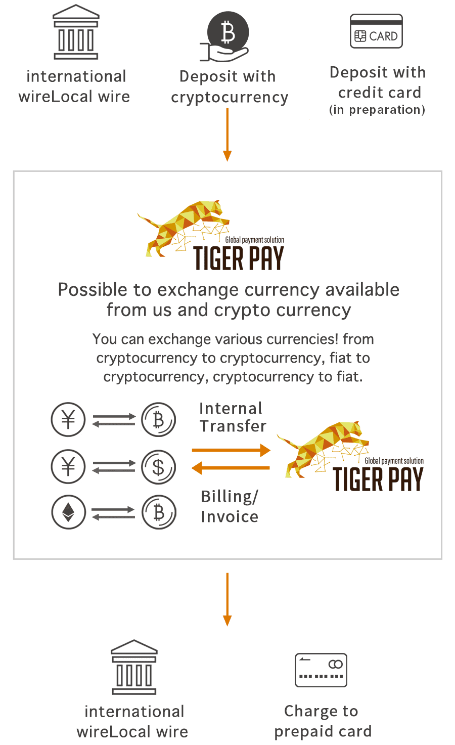 List of TIGER PAY features